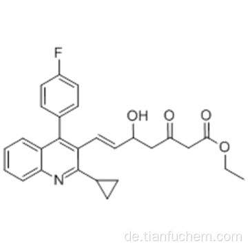 6-Heptensäure, 7- [2-Cyclopropyl-4- (4-fluorphenyl) -3-chinolinyl] -5-hydroxy-3-oxo- ethylester (57187664,6E) - CAS 148901-69-3
